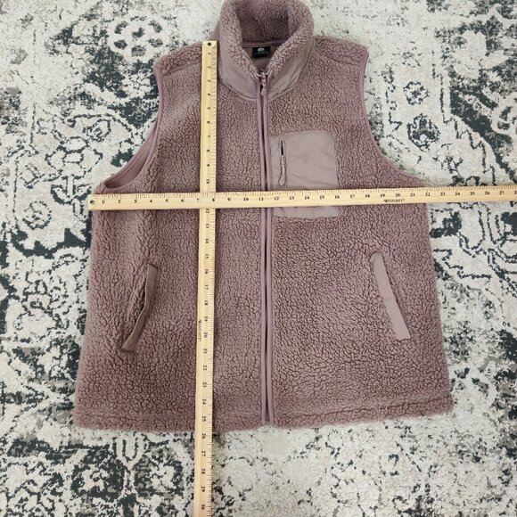 Sierra Designs Women's Vest Size L Mauve Taupe Fleece Warm Fall Casual Outerwear - Picture 6 of 9